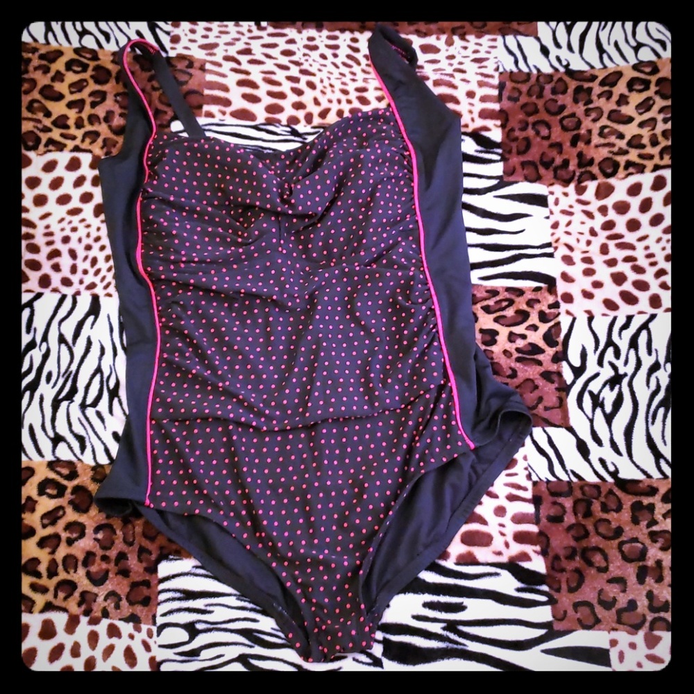 Polka dot bathing suit